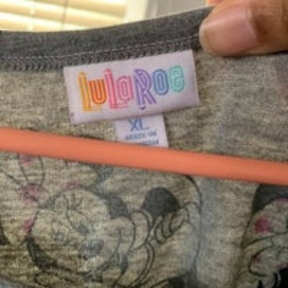 LuLaRoe Gray Floral High Low Dress - Picture 5 of 6